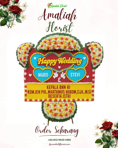 Papan Bunga Pernikahan Wangurer Timur